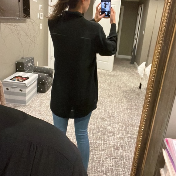 Rag & Bone Silk Tunic Style Top with Open Stitch Detail - Picture 3 of 6